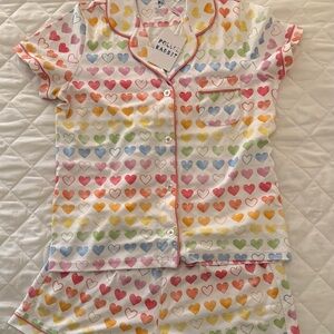 Roller Rabbit Watercolor Heart Pajama Set